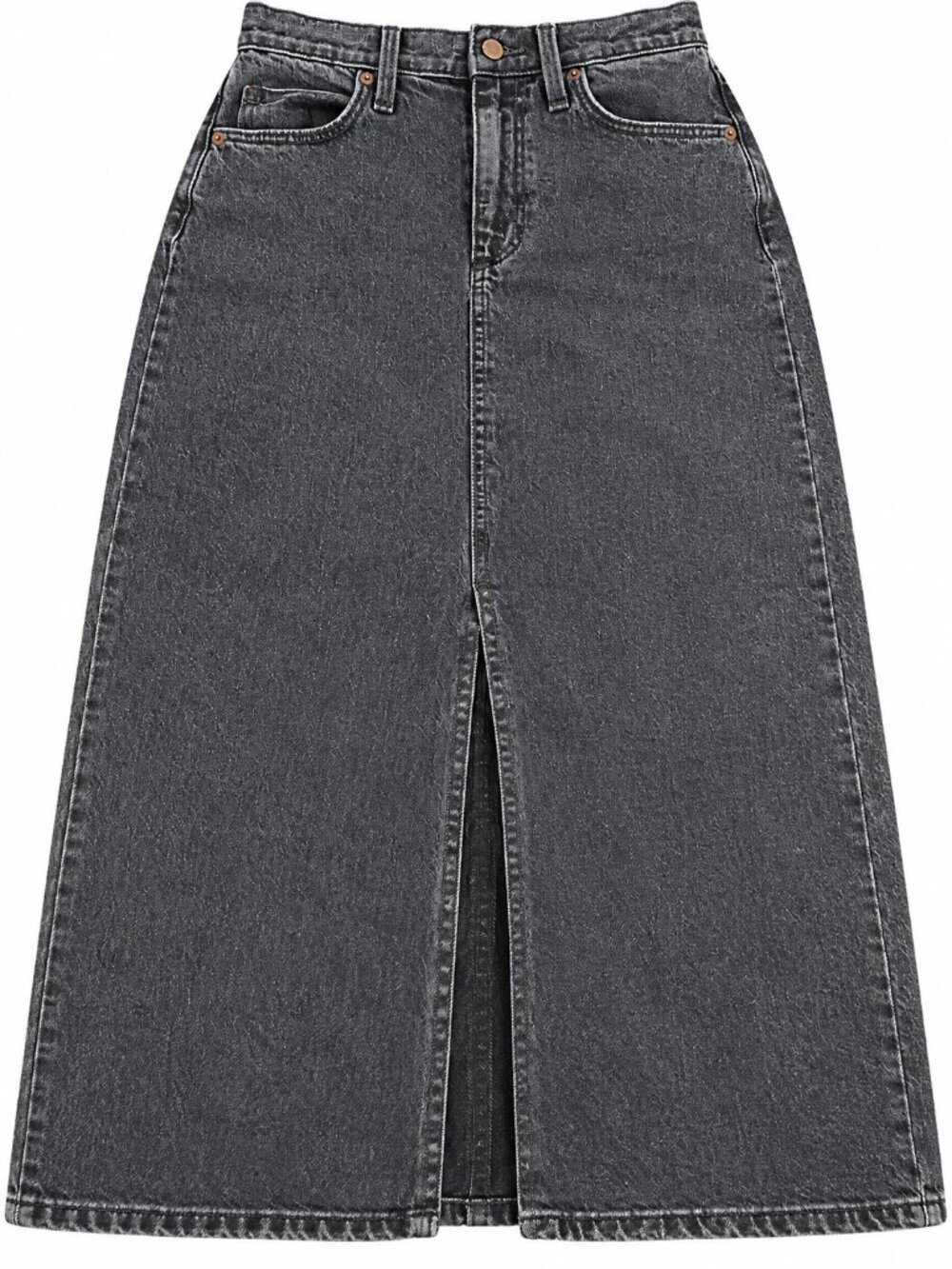 Womens Universal Thread Charcoal Denim Maxi Skirt | Size S/2